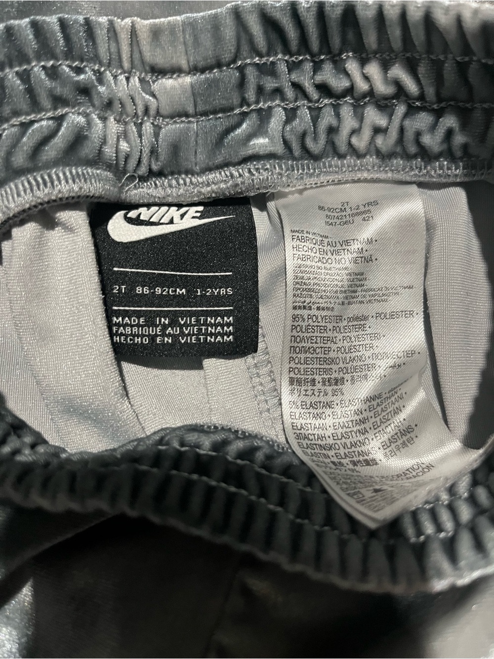 Nike Grey Velour Hoodie & Joggers Set - Picture 6 of 6